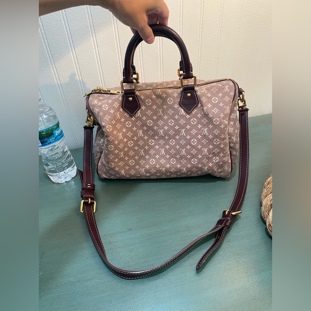 Authentic Louis Vuitton Monogram Idylle Speedy Bandouliere 30 Red
